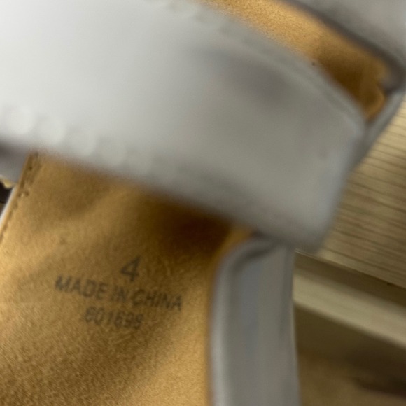 ASOS Light Blue‎ Platform Chunky Heel Cage Gladiator Sandals Size 4 - Picture 7 of 7